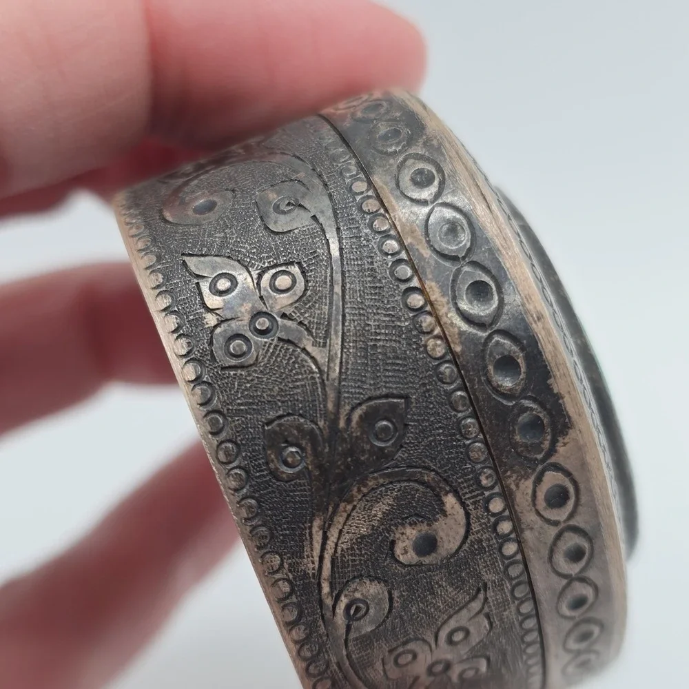 Vintage Antique Sterling Silver Malachite Stone Trinket Box‎